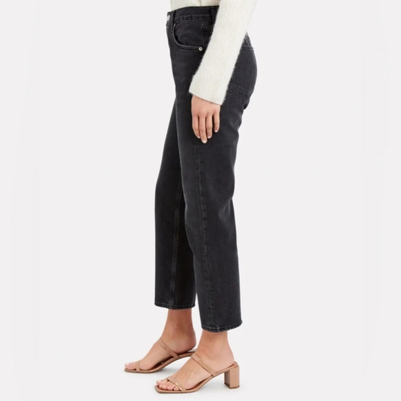 Agolde Black Ankle Cropped Jeans - Picture 3 of 9